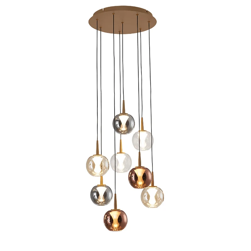 Mantra Andromeda Lámpara de techo colgante oro Ø44cm 9079