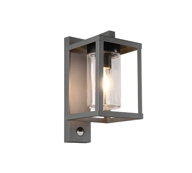 Aplique de exterior Trio Lunga antracita con sensor movimiento IP44 33,5cm 212069142