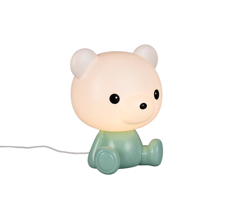 Lámpara de sobremesa infantil Trio Cutie LED verde 3000K táctil USB R57991115