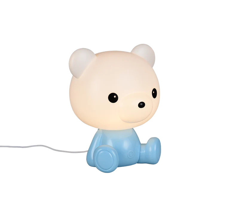 Lámpara de sobremesa infantil Trio Cutie LED azul 3000K táctil USB R57991112