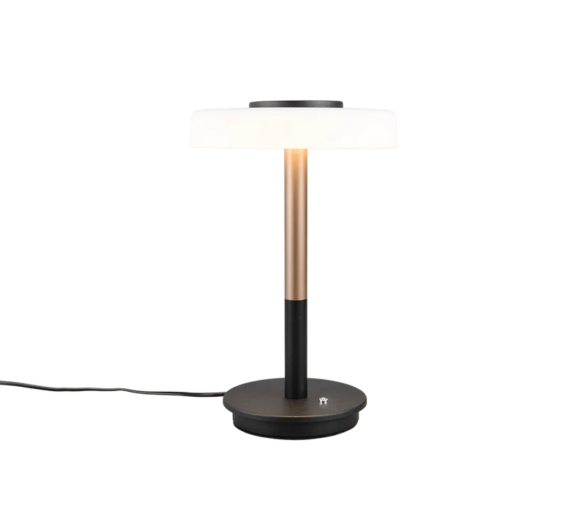 Lámpara de sobremesa Trio Celeste LED marrón café 3000K táctil 35cm 554910165
