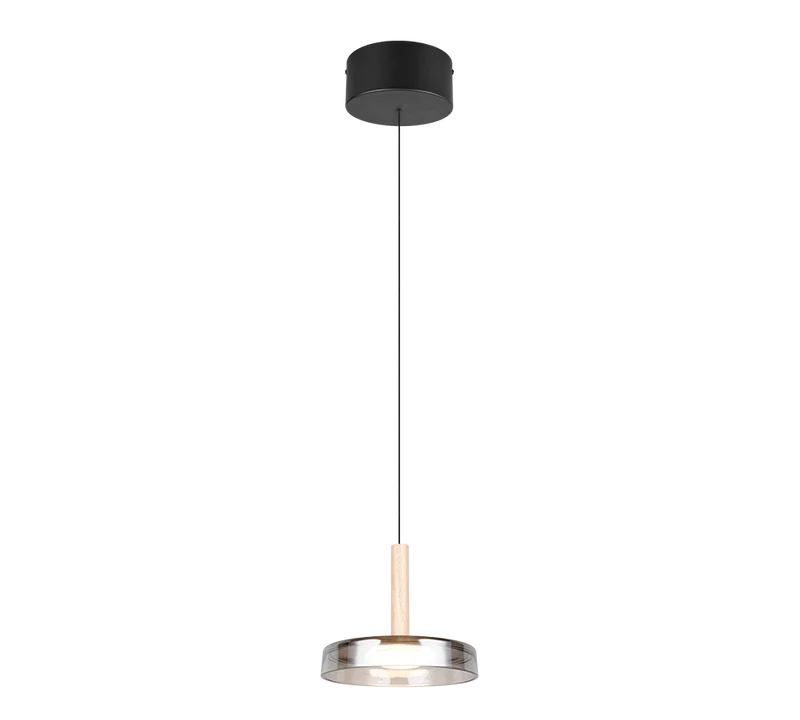 Lámpara de techo colgante Trio Celeste LED negro mate 3000K regulable 200cm 354910132