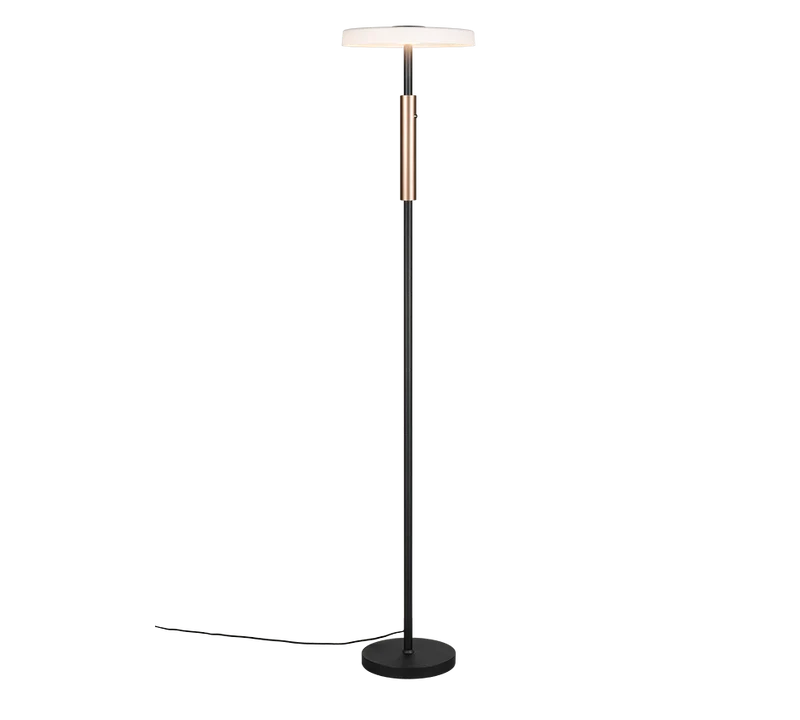 Lámpara de pie Trio Celeste LED marrón café 3000K táctil 160cm 454910165