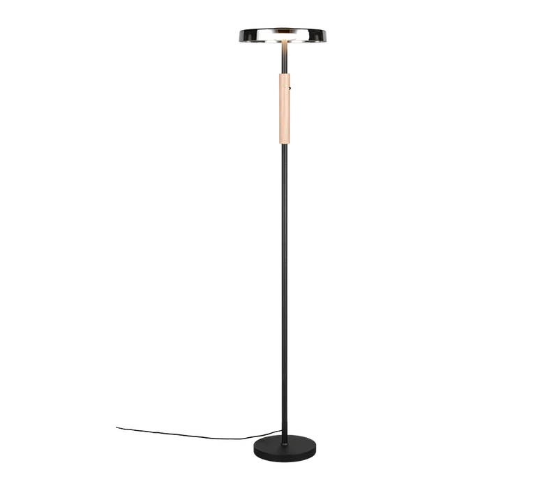Lámpara de pie Trio Celeste LED negro mate 3000K táctil 160cm 454910132