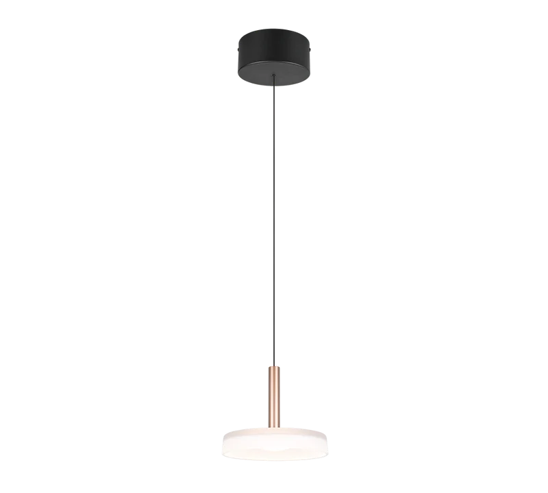 Lámpara de techo colgante Trio Celeste LED marrón café 3000K regulable 200cm 354910165