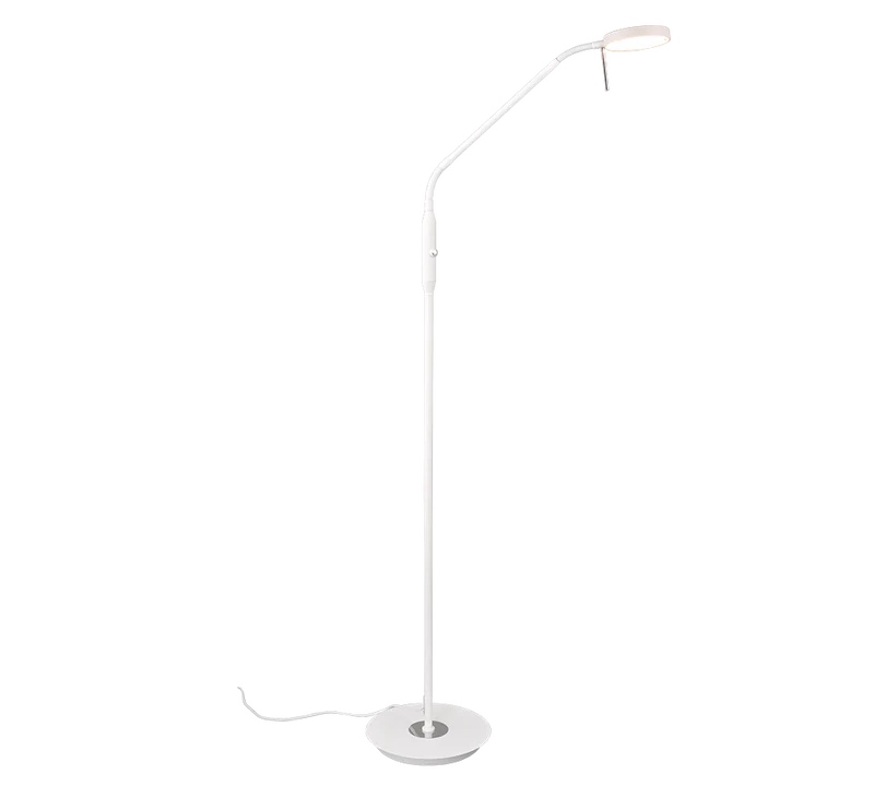Lámpara de pie Trio Monza LED blanco mate 145cm 423310131
