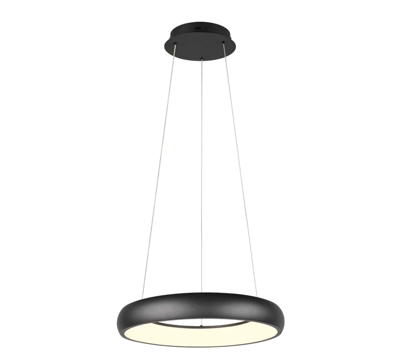 Lámpara de techo colgante Trio Cardona LED negro mate regulable 150cm 349614532
