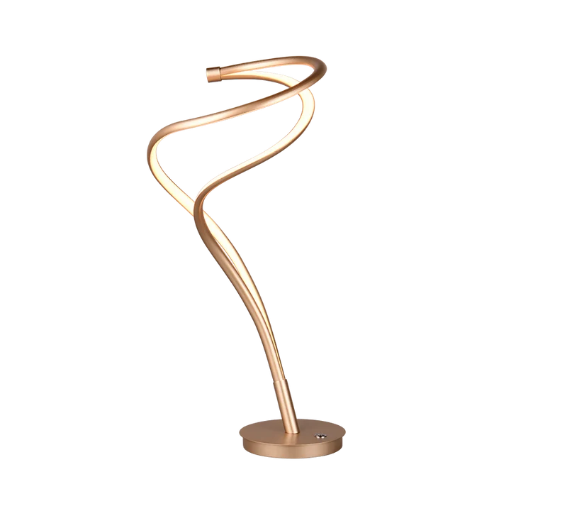 Lámpara de sobremesa grande Trio Nala LED dorado 56cm 544310179