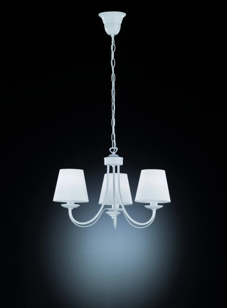 Lámpara Trio Cortez 3 luces blanco mate Ø52cm 110600331