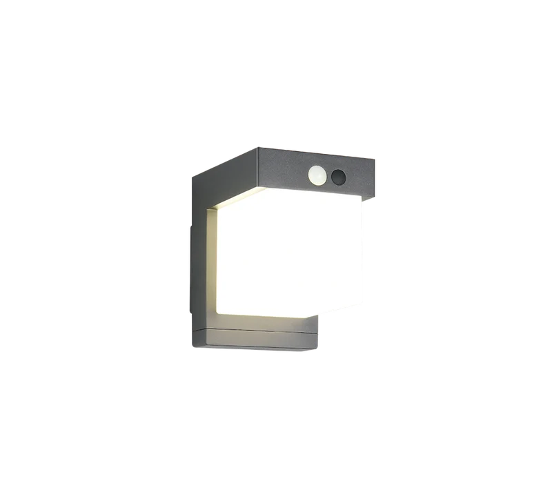 Aplique de exterior Trio Colombo LED solar portátil negro mate 4000K con sensor IP44 R23286132