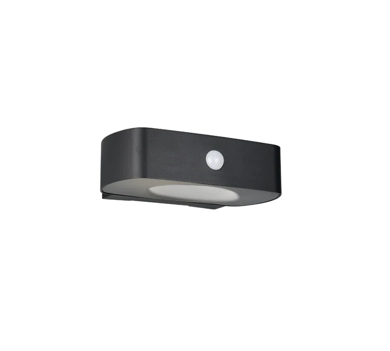 Aplique de exterior Trio Bilbao LED solar portátil negro 4000K con sensor IP44 R23336202