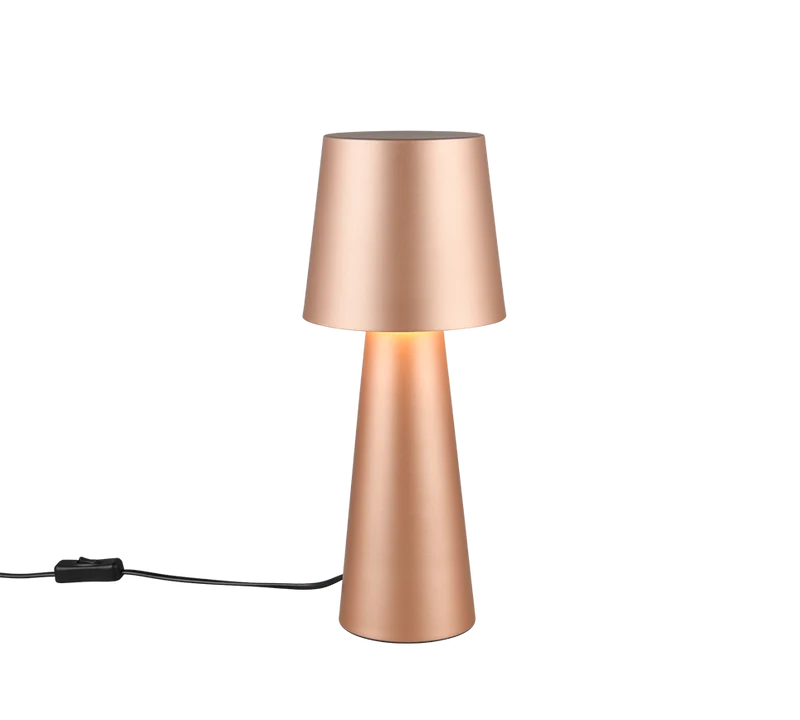 Lámpara de sobremesa Trio Nubian marrón café 40cm 562900165