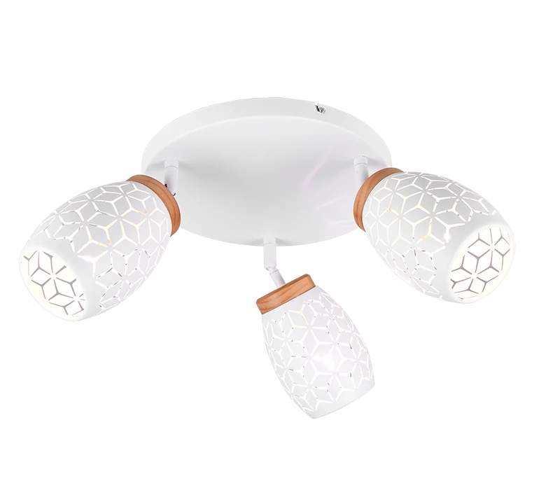 Plafón de techo Trio Bidar 3 luces blanco mate Ø58cm R61573331