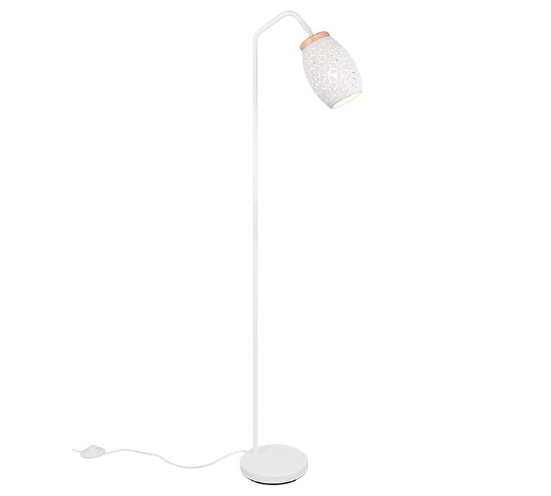 Lámpara de pie Trio Bidar blanco mate 147cm R41571031