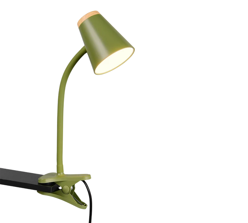 Flexo con pinza Trio Pongo LED verde 3000K R25831115