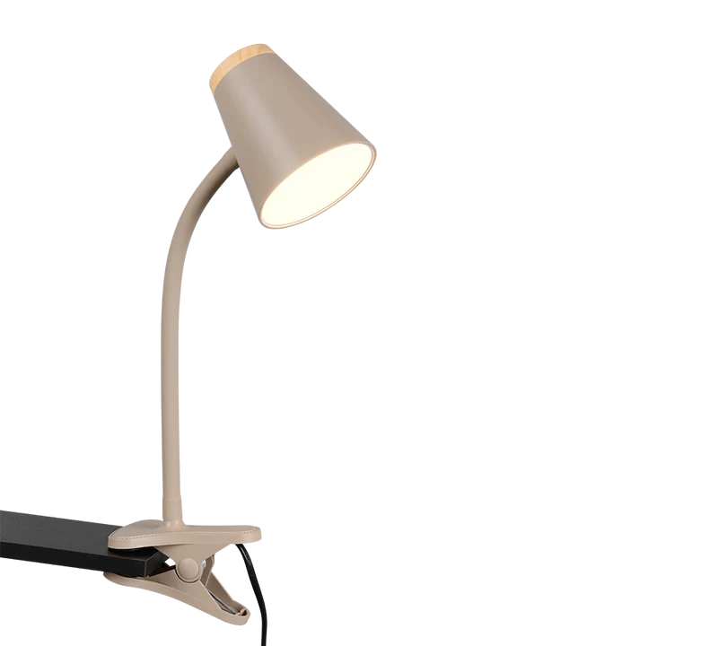Flexo con pinza Trio Pongo LED warm beige 3000K R25831143
