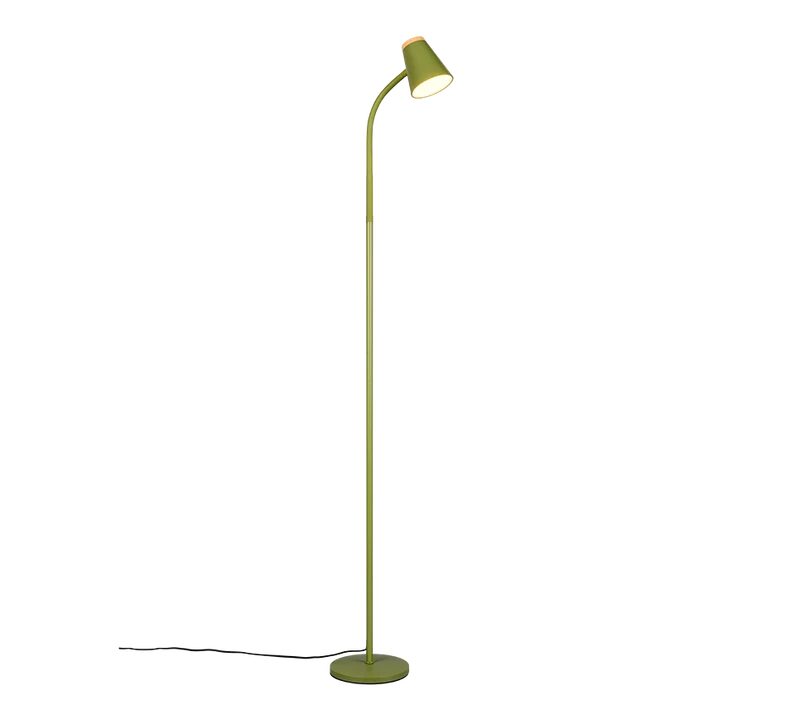 Lámpara de pie Trio Pongo LED verde 3000K 145cm R45831115