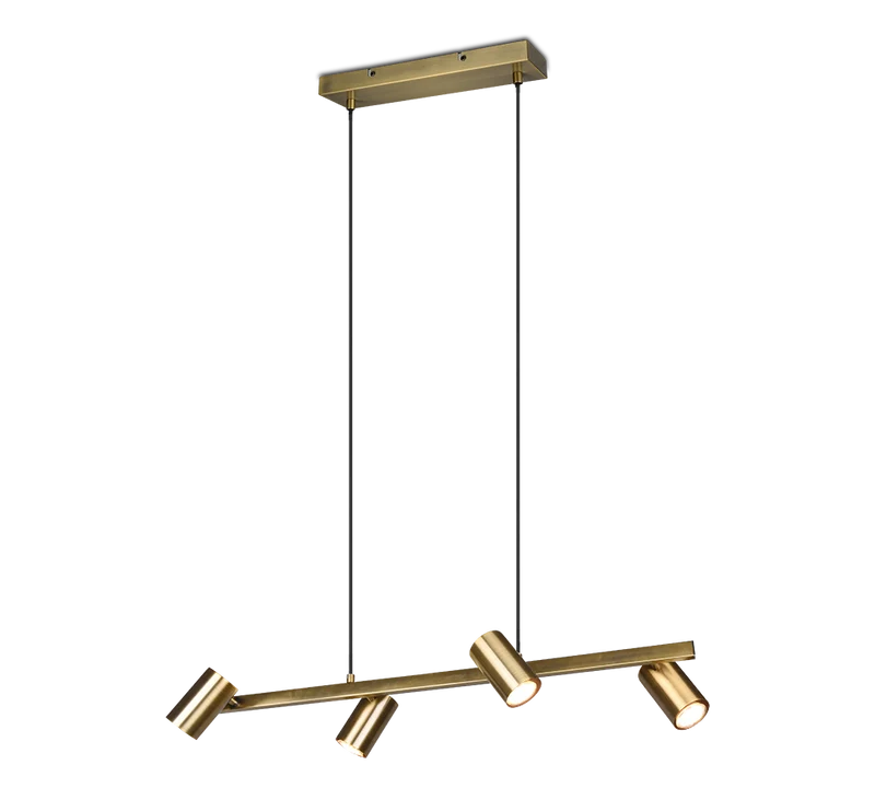 Lámpara colgante Trio Marley 4 luces bronce 302400404