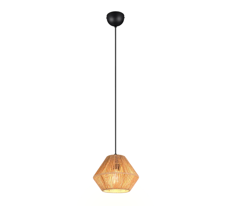Lámpara de techo colgante Trio Lucille negro mate 150cm R36111026