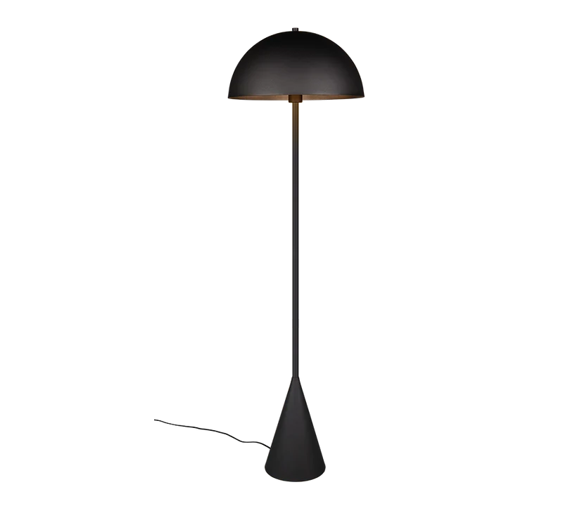 Lámpara de pie Trio Alfie negro mate 130cm 465000132 para salón y comedor