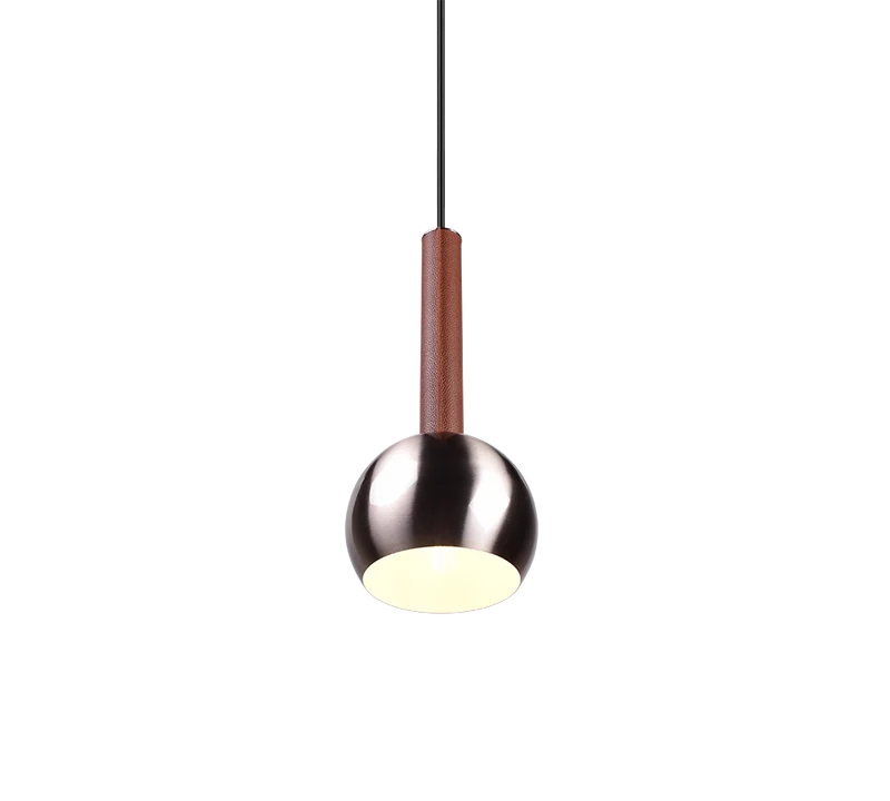 Lámpara colgante Trio Ciliana níquel mate y cobrizo 316300107