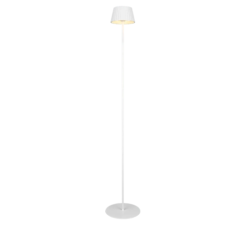 Lámpara de pie de exterior Trio Suarez LED portátil blanco mate 3000K táctil IP44 R47706131