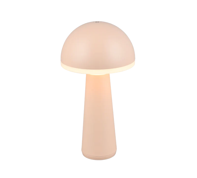 Lámpara de sobremesa portátil Trio Fungo LED crema regulable táctil R57716166