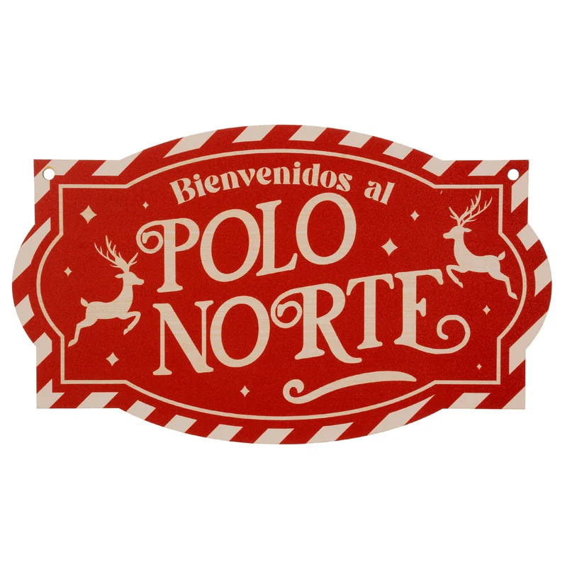 Art.12248 Letrero Polo Norte Grande 18x30cm 1pz
