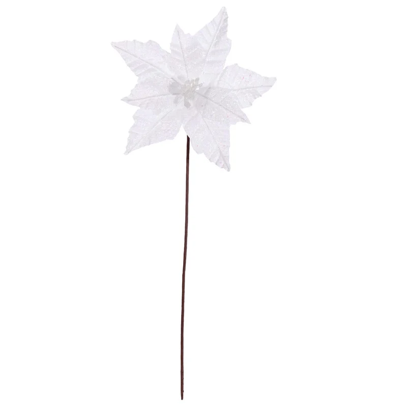 Art.11837 Nochebuena Diamantada/Lentejuela 50cm 1pz