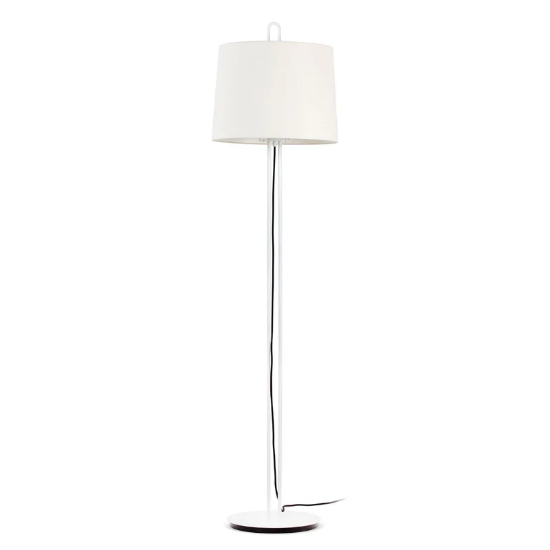 Lámpara de pie salón Faro Montreal E27 LED blanco y blanco Ø30cm 24036-07