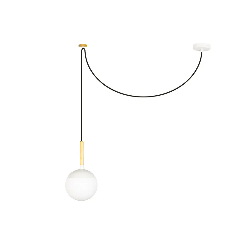 Lámpara de techo colgante Faro Mine grande E27 LED opal 28209