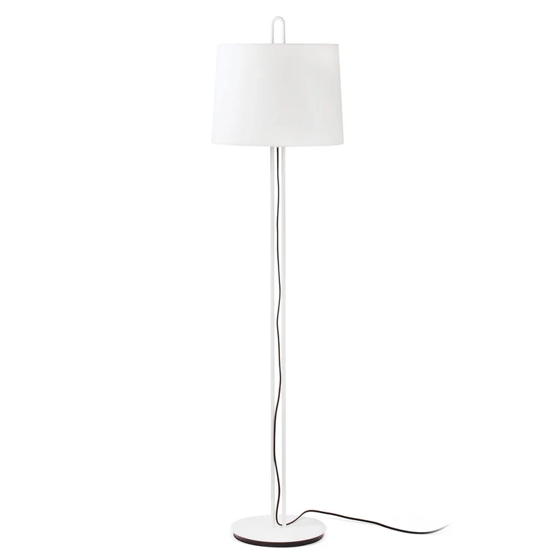 Lámpara de pie salón Faro Montreal E27 LED blanco y beige Ø30cm 24036-08