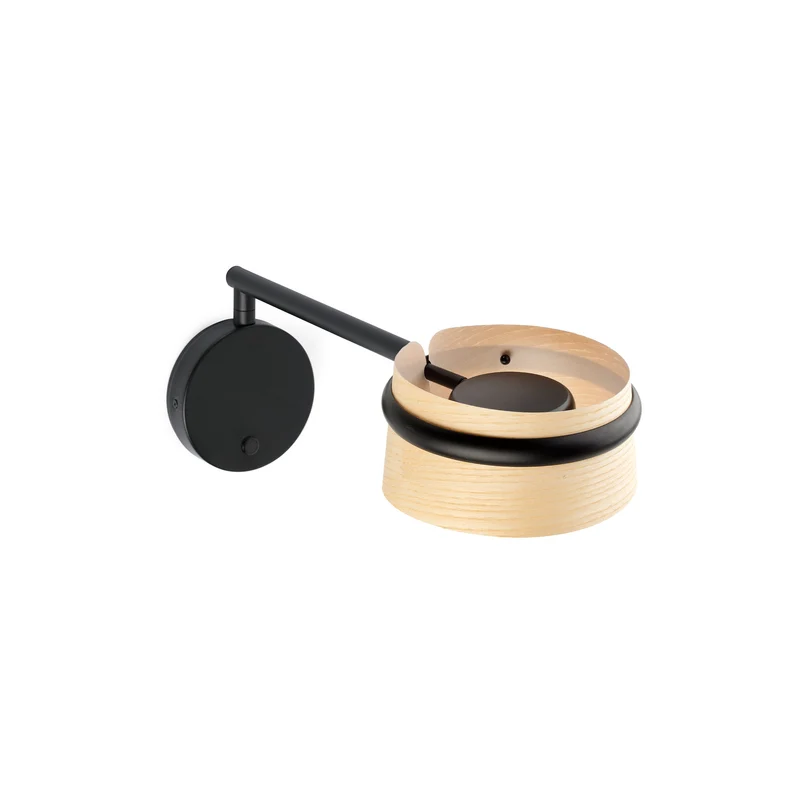 Lámpara de pared aplique Faro Loop LED fresno 2700K 29396