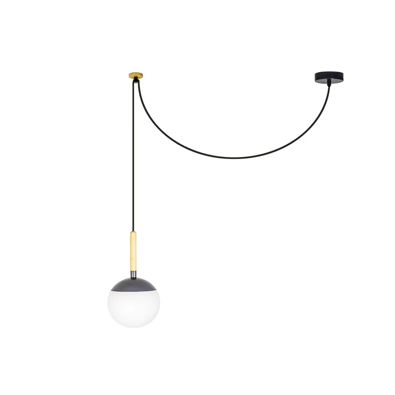 Lámpara de techo colgante Faro Mine grande E27 LED opal 28210