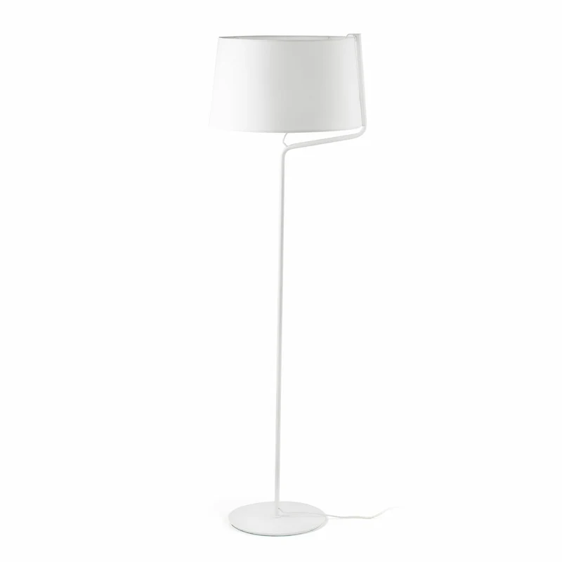 Lámpara de pie salón Faro Berni E27 LED blanco Ø48cm 29335