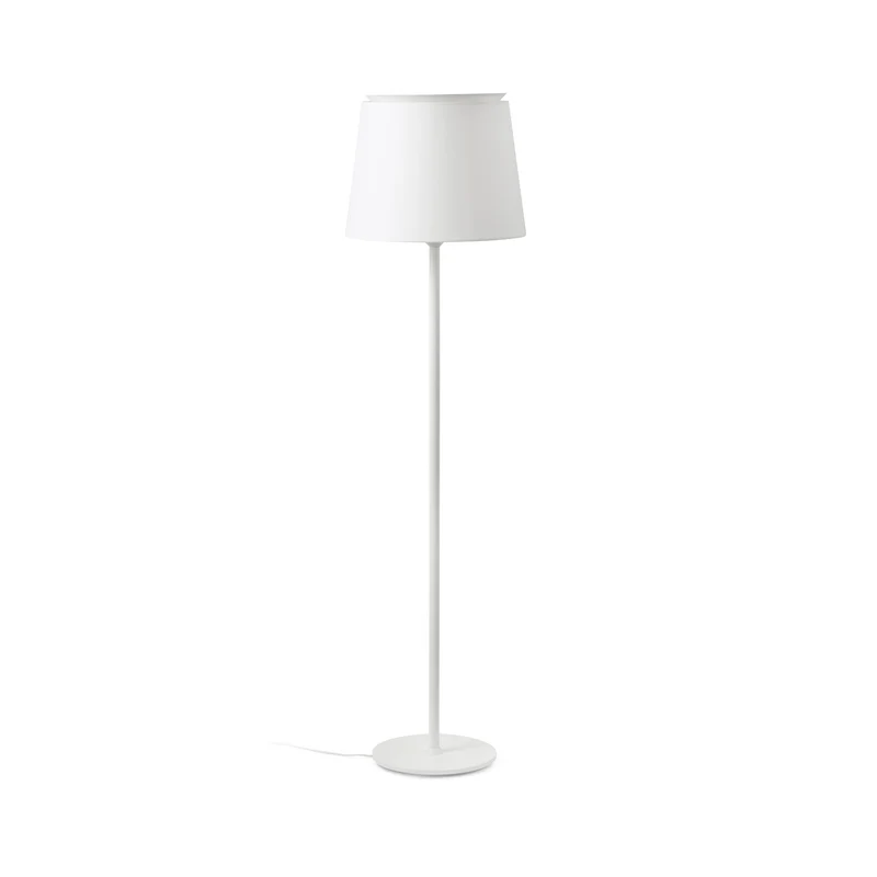 Lámpara de pie salón Faro Savoy E27 LED blanco y blanco 20306-85