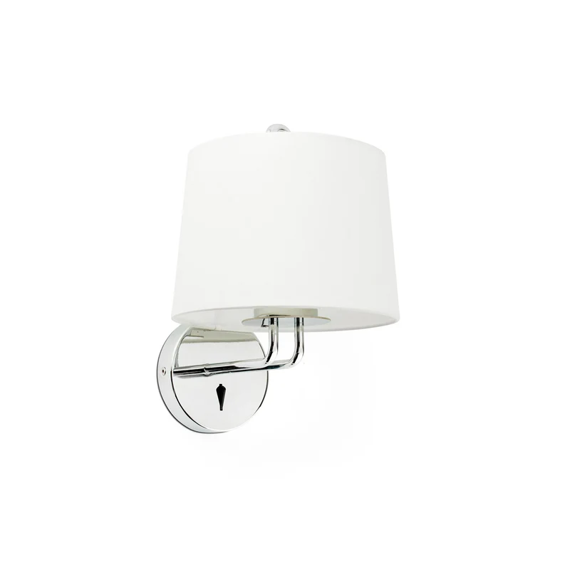 Lámpara de pared aplique Faro Montreal E27 LED cromo y blanco 24031-01