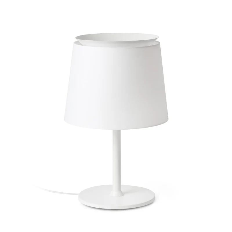 Lámpara de mesa Faro Savoy E27 LED blanco y blanco 20304-82