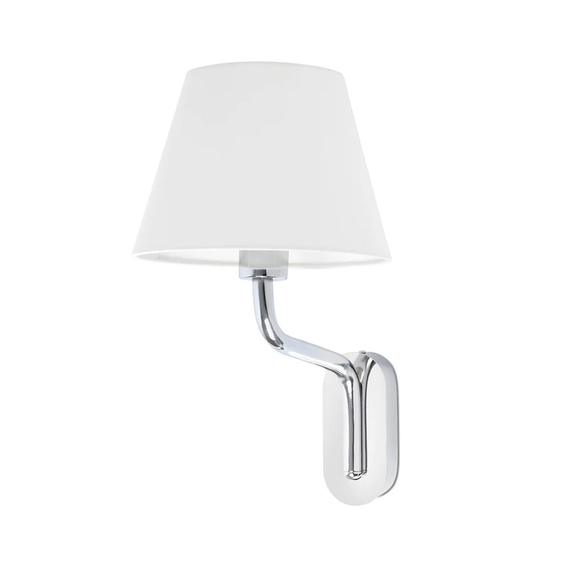 Lámpara de pared aplique Faro Eterna E27 LED cromo y blanco 24005-10