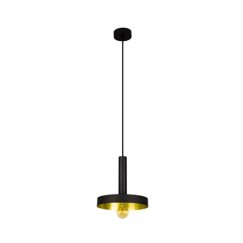 Lámpara de techo colgante Faro Whizz E27 LED negro Ø25cm 20160