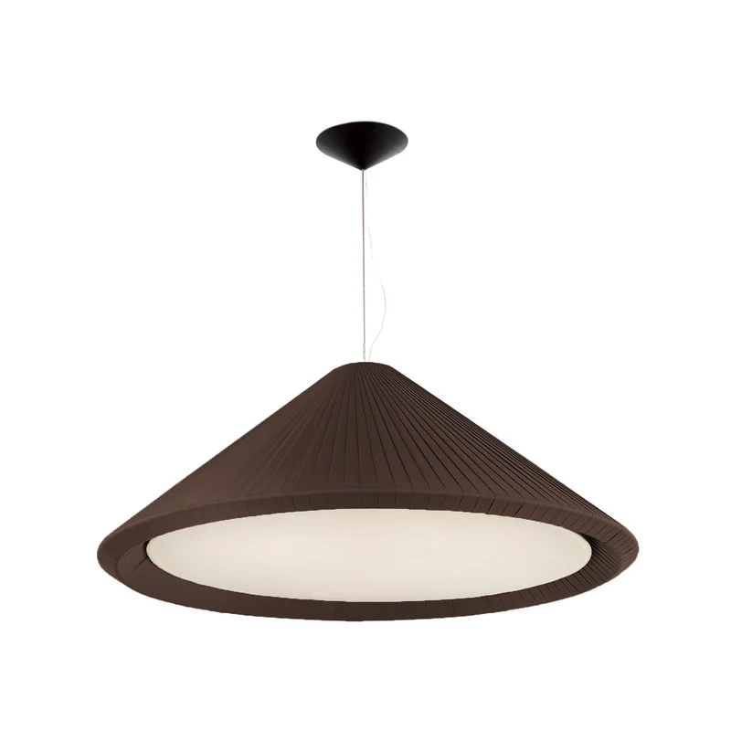 Lámpara de techo colgante Faro Saigon grande E27 LED marrón Ø130cm 20131