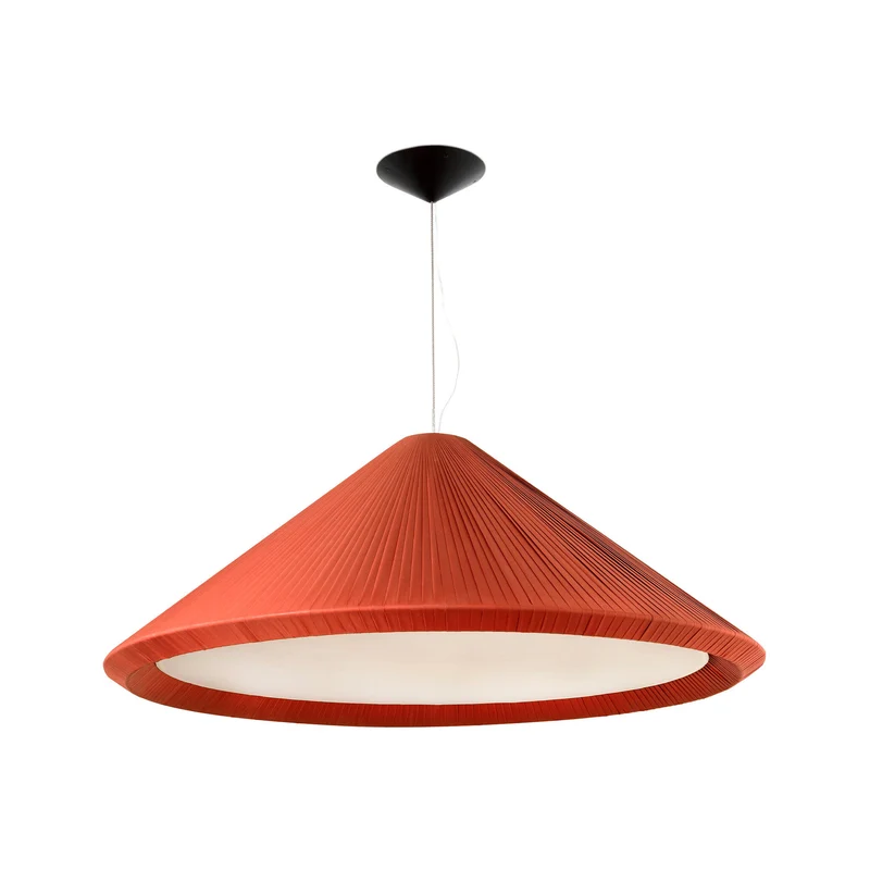Lámpara de techo colgante Faro Saigon grande E27 LED terracota Ø130cm 20126
