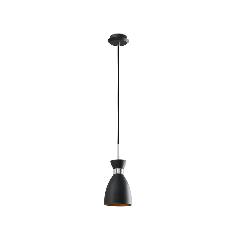 Lámpara de techo colgante Faro Retro E14 LED negro mate 20050