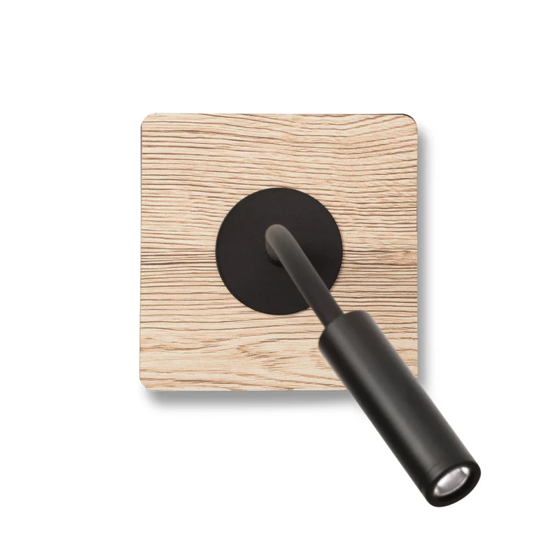 Lámpara de pared aplique Faro Mood con lector LED negro 3000K 20060