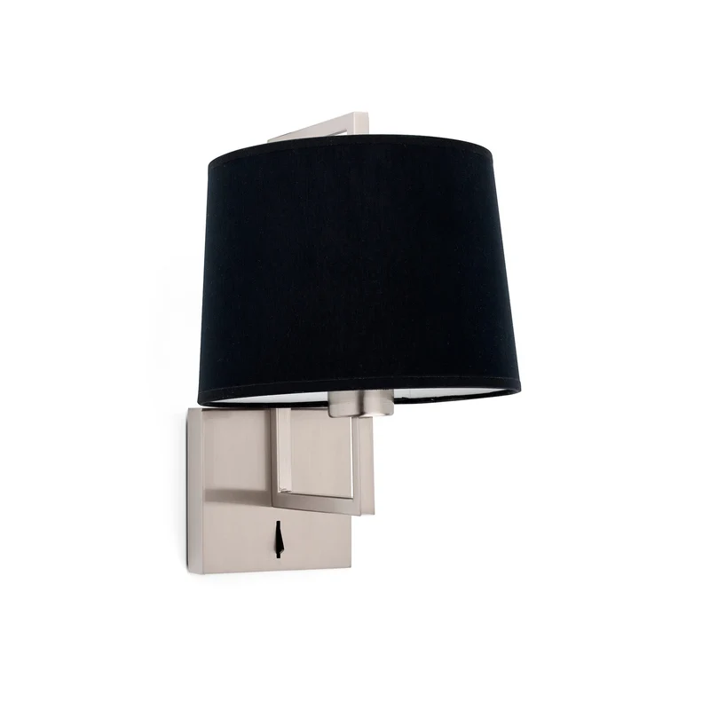 Lámpara de pared aplique Faro Frame E27 LED negro 20170-03