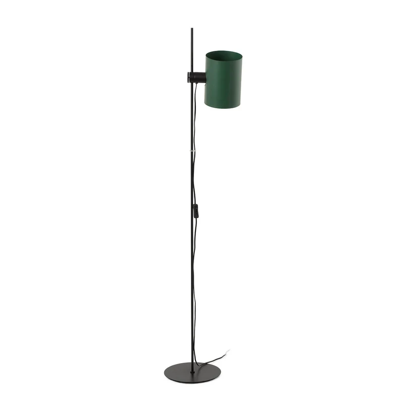 Lámpara de pie salón Faro Guadalupe E27 LED negro y verde 20034-81