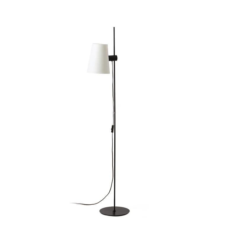 Lámpara de pie salón Faro Lupe E27 LED negro y beige 20034-88
