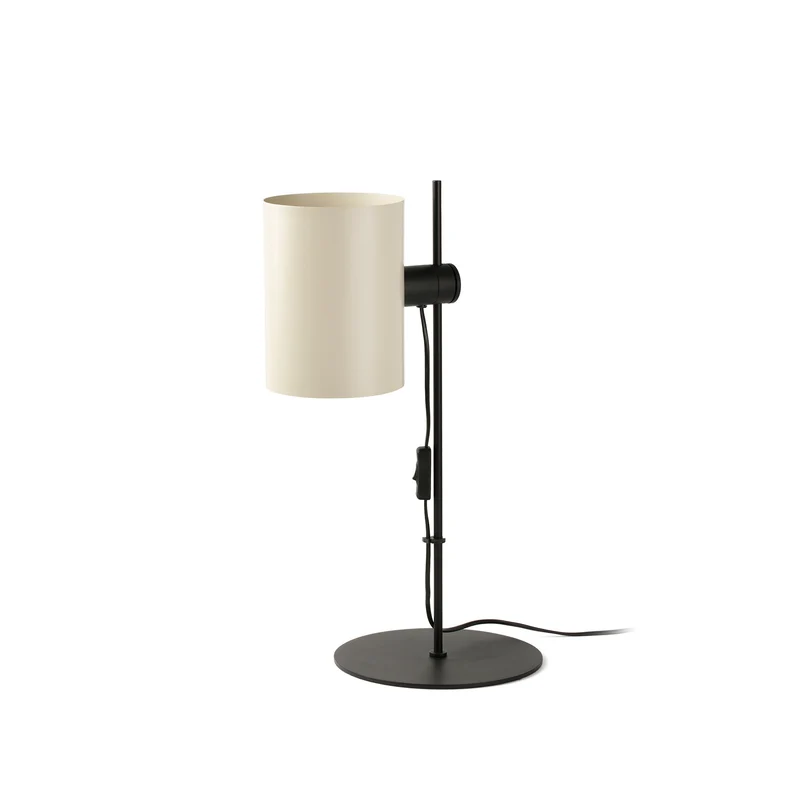 Lámpara de mesa Faro Guadalupe E27 LED negro y beige 20033-80