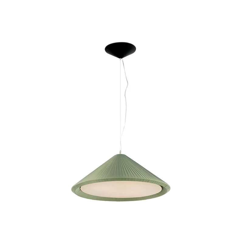 Lámpara de techo colgante Faro Saigon E27 LED verde Ø70cm 20122