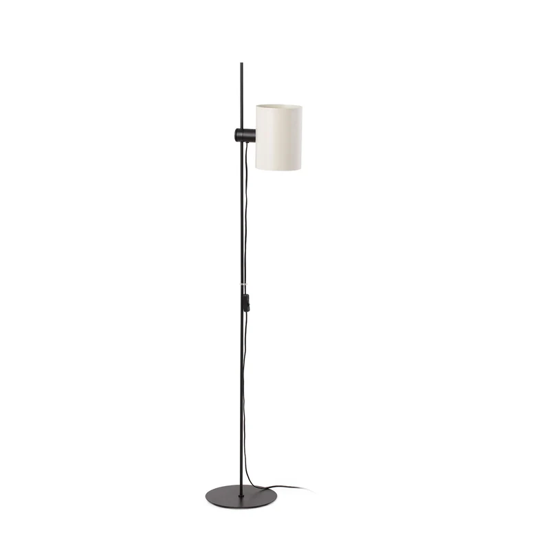 Lámpara de pie salón Faro Guadalupe E27 LED negro y beige 20034-80